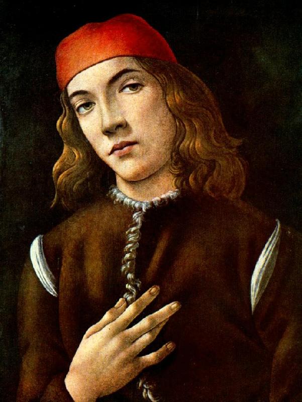 BOTTICELLI, Sandro Portrait of a Young Man  fdgdf Sweden oil painting art